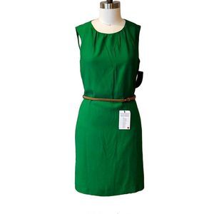 Zara lined green work dress sz M
